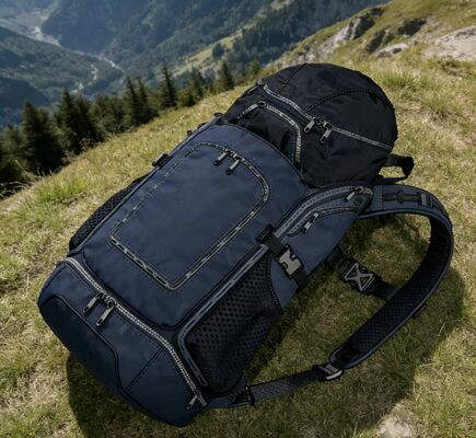 5개 칸막이 야외 스포츠 가방 - 여행 및 하이킹용 가벼운 체육관 등낭