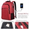 빨간 사무실 노트북 배낭 캐주얼 스포츠 배낭 도난 방지 학생 학교 가방