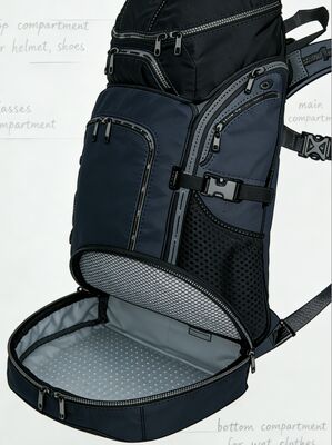 통기성을 위한 방수 폴리에스터 및 메쉬 등판이 있는 맞춤형 로고 아웃도어 스포츠 가방