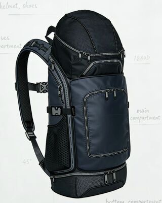 반사 띠와 체육관 여행용 5개의 칸막이 있는 방수성 폴리에스터 야외 스포츠 가방