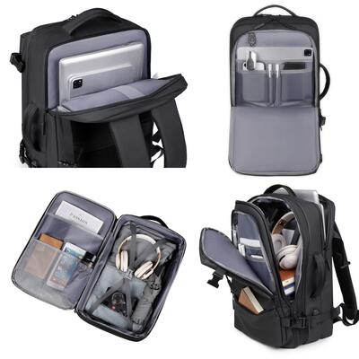 Weekender Oxford Laptop Backpack LD9905 15.6 Inch Expandable Waterproof Travel Bag Custom Logo